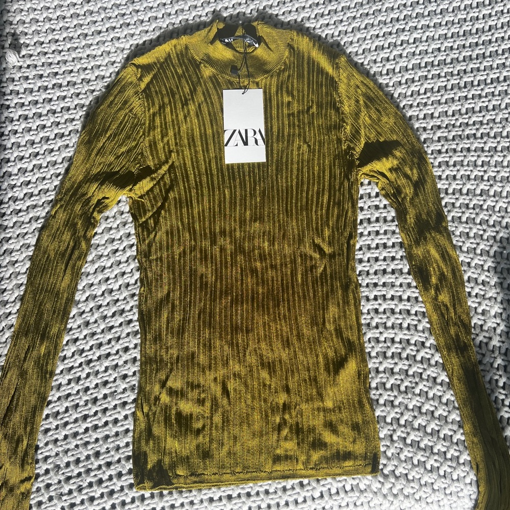 Green Reflective Silk Body Suit ZARA - Limited (medium)